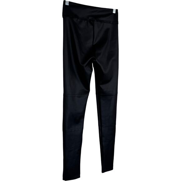Koral Black High‎ Rise Scuba Leggings Small Ring Strap Detail Athleisure Pants - Picture 4 of 14